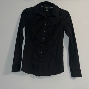 Black button up work shirt